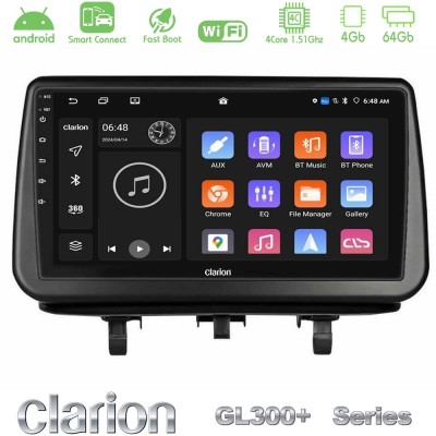 Clarion GL300+ Series 4Core Android ClarionOS 4+64GB Opel Meriva B 2010-2017 Navigation Multimedia Tablet 9"