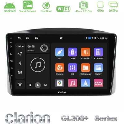 Clarion GL300+ Series 4Core Android ClarionOS 4+64GB Jeep Grand Cherokee 2005-2007 Navigation Multimedia Tablet 10"