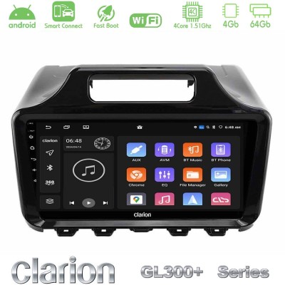 Clarion GL300+ Series 4Core Android ClarionOS 4+64GB Toyota iQ 2008 – 2015 Navigation Multimedia Tablet 9"