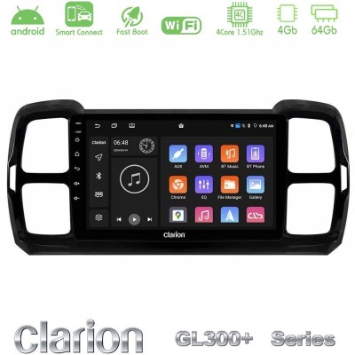 Clarion GL300+ Series 4Core Android ClarionOS 4+64GB Citroen DS5 Aircross 2017-2021 Navigation Multimedia Tablet 9"