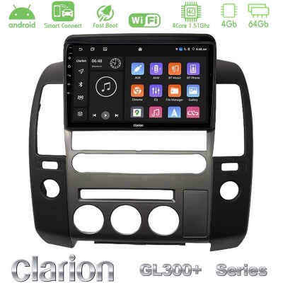Clarion GL300+ Series 4Core Android ClarionOS 4+64GB Nissan Navara D40 2006-2012 (με εργ.οθόνη) Navigation Multimedia Tablet 9"