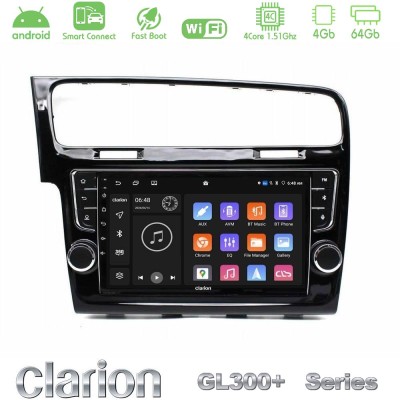 Clarion GL300+ Series 4Core Android ClarionOS 4+64GB VW GOLF 7 Navigation Multimedia Tablet 9" (OEM Look)
