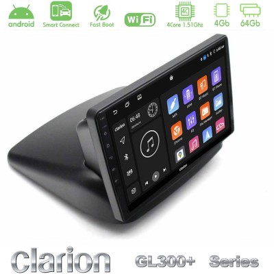 Clarion GL300+ Series 4Core Android ClarionOS 4+64GB Fiat Doblo 2002-2009 Navigation Multimedia Tablet 10"