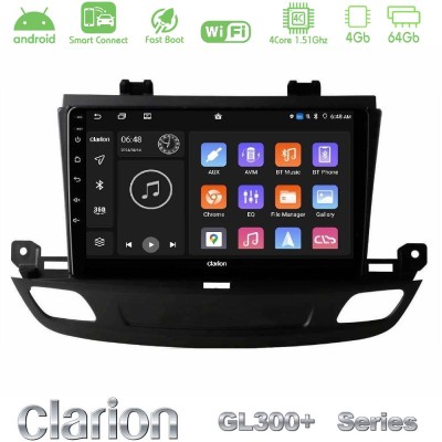 Clarion GL300+ Series 4Core Android ClarionOS 4+64GB Opel Insignia 2 2017-2020 Navigation Multimedia Tablet 9"