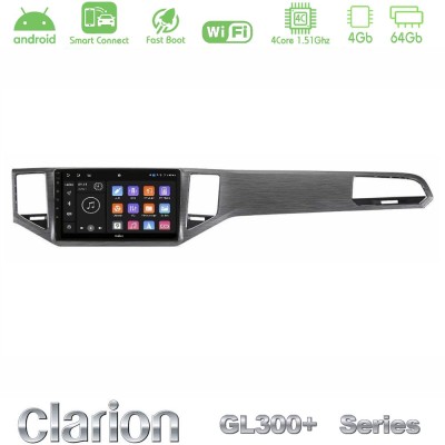 Clarion GL300+ Series 4Core Android ClarionOS 4+64GB VW Sportsvan 2014-2020 Navigation Multimedia Tablet 9" (Silver/Grey Color)
