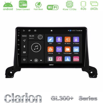 Clarion GL300+ Series 4Core Android ClarionOS 4+64GB Peugeot 3008/5008 2017-2023 Navigation Multimedia Tablet 9"