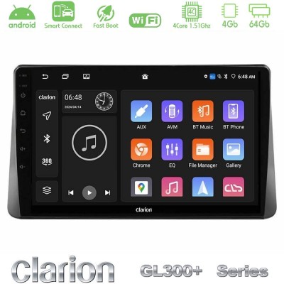 Clarion GL300+ Series 4Core Android ClarionOS 4+64GB Ford Focus 2019- Navigation Multimedia Tablet 9"