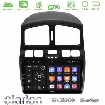 Clarion GL300+ Series 4Core Android ClarionOS 4+64GB Hyundai Santa Fe 2000-2006 Navigation Multimedia Tablet 9"