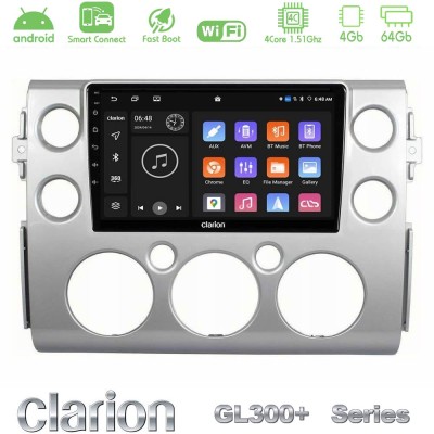 Clarion GL300+ Series 4Core Android ClarionOS 4+64GB Toyota FJ 2007-2014 Navigation Multimedia Tablet 9"