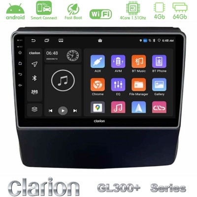 Clarion GL300+ Series 4Core Android ClarionOS 4+64GB Subaru Forester/Impreza 2018-2021 Navigation Multimedia Tablet 9"