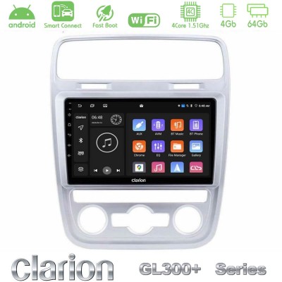 Clarion GL300+ Series 4Core Android ClarionOS 4+64GB VW Scirocco 2014 – 2017 Navigation Multimedia Tablet 9"