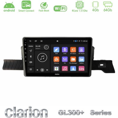 Clarion GL300+ Series 4Core Android ClarionOS 4+64GB Citroen C3 You 2025- Navigation Multimedia Tablet 9"