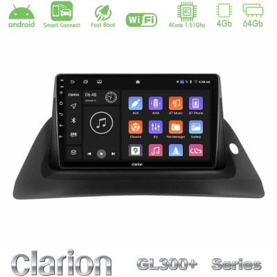 Clarion GL300+ Series 4Core Android ClarionOS 4+64GB Renault Kangoo 2014-2018 Navigation Multimedia Tablet 9"