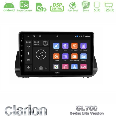 Clarion GL700 Lite Series 8Core Android ClarionOS 6+128GB Dacia Sandero/Logan/Jogger 2022- Navigation Multimedia Tablet 9" Με Ca