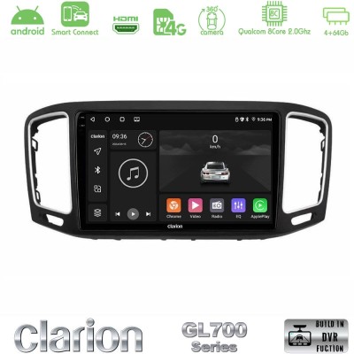 Clarion GL700 Series 8Core Android ClarionOS 4+64GB VW Sharan 2010-2015 Navigation Multimedia Tablet 9" Με Carplay & Android Aut