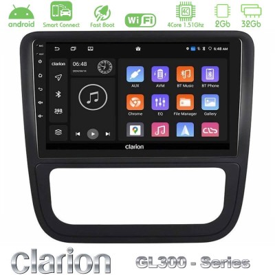 Clarion GL300 Series 4Core Android ClarionOS 2+32GB VW Scirocco 2008-2014 Navigation Multimedia Tablet 9" Με Carplay & Android A