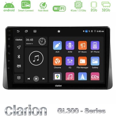 Clarion GL300 Series 4Core Android ClarionOS 2+32GB Ford Focus 2019- Navigation Multimedia Tablet 9" Με Carplay & Android Auto