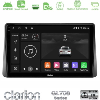 Clarion GL700 Series 8Core Android ClarionOS 4+64GB Ford Focus 2019- Navigation Multimedia Tablet 9" Με Carplay & Android Auto
