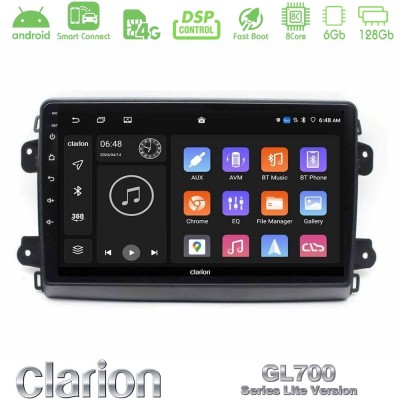 Clarion GL700 Lite Series 8Core Android ClarionOS 6+128GB Citroen/Fiat/Opel Navigation Multimedia Tablet 9" Με Carplay & Android