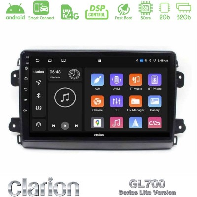 Clarion GL700 Lite Series 8Core Android ClarionOS 2+32GB Citroen/Fiat/Opel Navigation Multimedia Tablet 9" Με Carplay & Android 