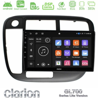 Clarion GL700 Lite Series 8Core Android ClarionOS 2+32GB Honda Civic 1995-2001 Navigation Multimedia Tablet 9" Με Carplay & Andr