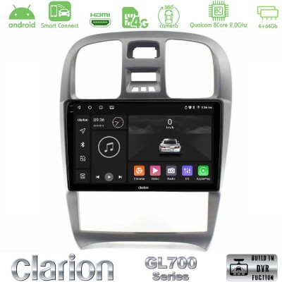 Clarion GL700 Series 8Core Android ClarionOS 4+64GB Hyundai Sonata 2001-2005 Navigation Multimedia Tablet 9" Με Carplay & Androi