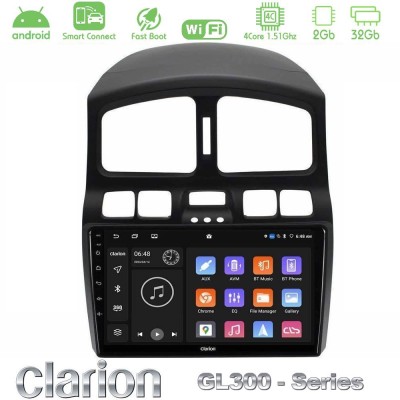 Clarion GL300 Series 4Core Android ClarionOS 2+32GB Hyundai Santa Fe 2000-2006 Navigation Multimedia Tablet 9" Με Carplay & Andr