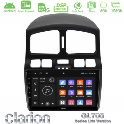 Clarion GL700 Lite Series 8Core Android ClarionOS 6+128GB Hyundai Santa Fe 2000-2006 Navigation Multimedia Tablet 9" Με Carplay 