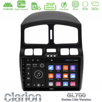 Clarion GL700 Lite Series 8Core Android ClarionOS 2+32GB Hyundai Santa Fe 2000-2006 Navigation Multimedia Tablet 9" Με Carplay &