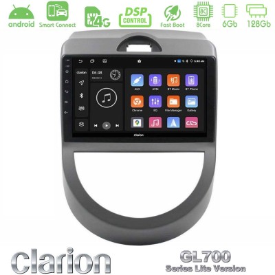 Clarion GL700 Lite Series 8Core Android ClarionOS 6+128GB Kia Soul 2009-2011 Navigation Multimedia Tablet 9" Με Carplay & Androi