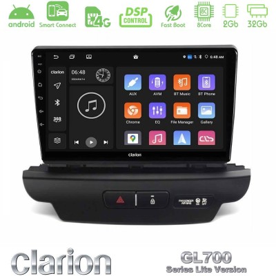 Clarion GL700 Lite Series 8Core Android ClarionOS 2+32GB Kia Ceed 2018-2023 Navigation Multimedia Tablet 9" Με Carplay & Android