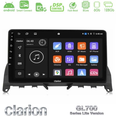 Clarion GL700 Lite Series 8Core Android ClarionOS 6+128GB Mercedes C-Class W204 2008-2011 Navigation Multimedia Tablet 9" Με Car
