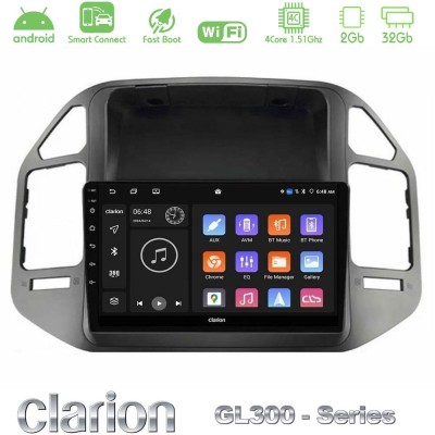 Clarion GL300 Series 4Core Android ClarionOS 2+32GB Mitsubishi Pajero 2002-2006 Navigation Multimedia Tablet 9" Με Carplay & And