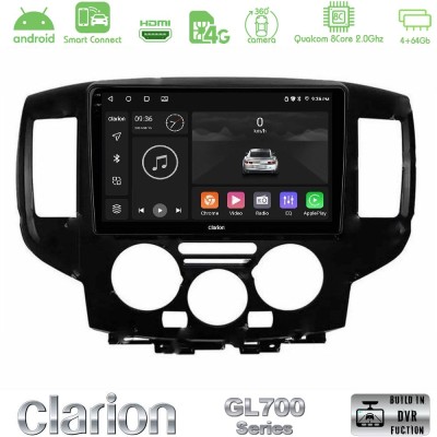 Clarion GL700 Series 8Core Android ClarionOS 4+64GB Nissan NV200 2009 – 2019 Navigation Multimedia Tablet 9" Με Carplay & Androi