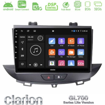 Clarion GL700 Lite Series 8Core Android ClarionOS 2+32GB Opel Grandland/Crossland X Navigation Multimedia Tablet 9" Με Carplay &