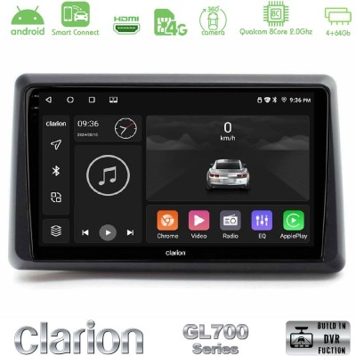 Clarion GL700 Series 8Core Android ClarionOS 4+64GB Renault Express 2020-2025 Navigation Multimedia Tablet 9" Με Carplay & Andro