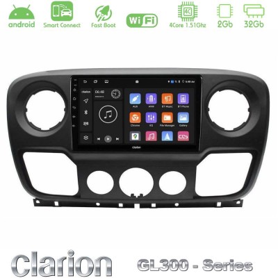 Clarion GL300 Series 4Core Android ClarionOS 2+32GB Renault/Nissan/Opel Navigation Multimedia Tablet 10" Με Carplay & Android Au