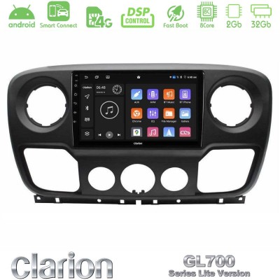 Clarion GL700 Lite Series 8Core Android ClarionOS 2+32GB Renault/Nissan/Opel Navigation Multimedia Tablet 10" Με Carplay & Andro