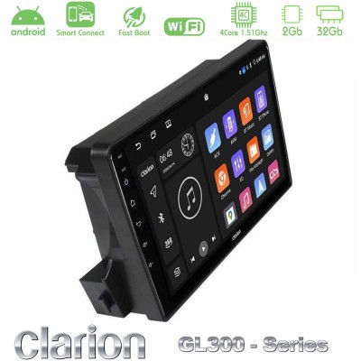 Clarion GL300 Series 4Core Android ClarionOS 2+32GB Ssangyong Actyon/Kyron 2005-2014 Navigation Multimedia Tablet 9" Με Carplay 