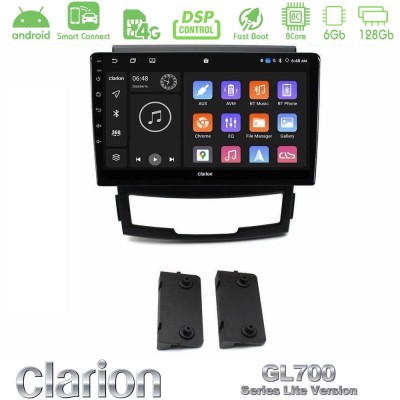 Clarion GL700 Lite Series 8Core Android ClarionOS 6+128GB Ssangyong Korando 2010-2014 Navigation Multimedia Tablet 9" Με Carplay