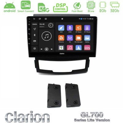 Clarion GL700 Lite Series 8Core Android ClarionOS 2+32GB Ssangyong Korando 2010-2014 Navigation Multimedia Tablet 9" Με Carplay 