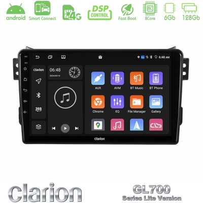 Clarion GL700 Lite Series 8Core Android ClarionOS 6+128GB Suzuki Splash & Opel Agila 2008-2014 Navigation Multimedia Tablet 9" Μ