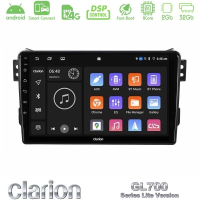 Clarion GL700 Lite Series 8Core Android ClarionOS 2+32GB Suzuki Splash & Opel Agila 2008-2014 Navigation Multimedia Tablet 9" Με
