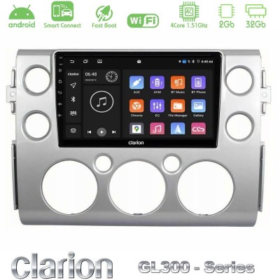 Clarion GL300 Series 4Core Android ClarionOS 2+32GB Toyota FJ 2007-2014 Navigation Multimedia Tablet 9" Με Carplay & Android Aut