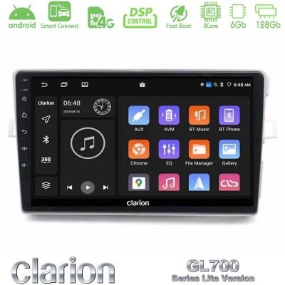 Clarion GL700 Lite Series 8Core Android ClarionOS 6+128GB Toyota Verso 2009-2018 Navigation Multimedia Tablet 9" Με Carplay & An