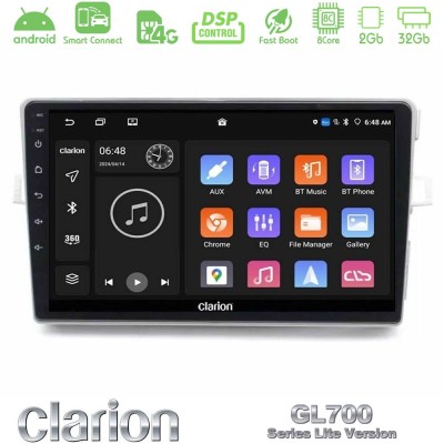 Clarion GL700 Lite Series 8Core Android ClarionOS 2+32GB Toyota Verso 2009-2018 Navigation Multimedia Tablet 9" Με Carplay & And