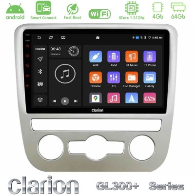 Clarion GL300+ Series 4Core Android ClarionOS 4+64GB VW Scirocco 2008 – 2014 Navigation Multimedia Tablet 9"