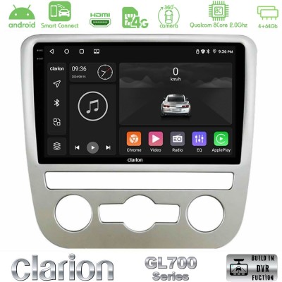 Clarion GL700 Series 8Core Android ClarionOS 4+64GB VW Scirocco 2008 – 2014 Navigation Multimedia Tablet 9" Με Carplay & Android