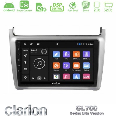 Clarion GL700 Lite Series 8Core Android ClarionOS 2+32GB Vw Polo 2014-2017 Navigation Multimedia Tablet 9" Με Carplay & Android 