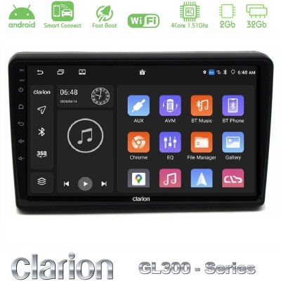 Clarion GL300 Series 4Core Android ClarionOS 2+32GB Citroen C5 2008-2019 Navigation Multimedia Tablet 10" Με Carplay & Android A
